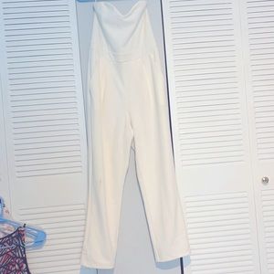 Strapless sweetheart neckline jumpsuit